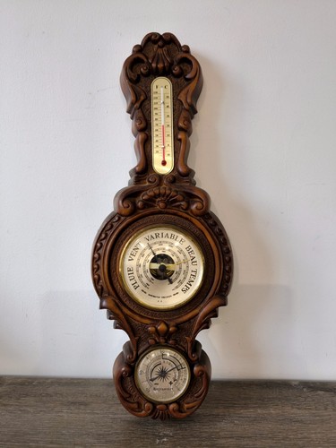 Baromètre thermomètre ancien - thermomètre,