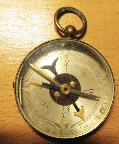 Boussole ancienne bronze - boussole,
