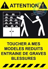 BE CAREFUL NOT TO TOUCH MY REDUCED MODELS HUMOR FUNNY STICKER AZ025