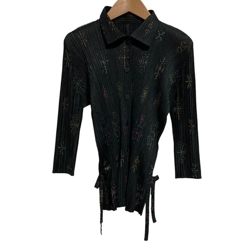 Chemise brodée neige pleats - chemise,