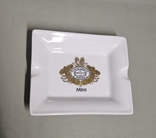 RARE SMALL EMPTY ASHTRAY POCKETS PARTAGAS / HABANA TOBACCO FLOWER / PORCELAIN 