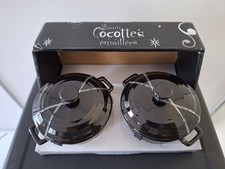 LOT DE 2 MINI COCOTTES EN GRES