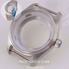 Transparent Pilot Watch Case Waterproof Fit NH34 NH35/36 PT5000 ETA2824 Sapphire