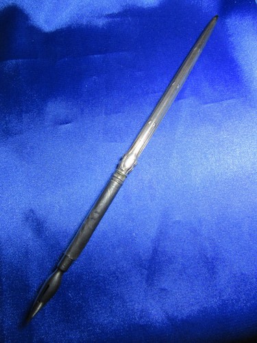 Ancien porte plume argent - plume,