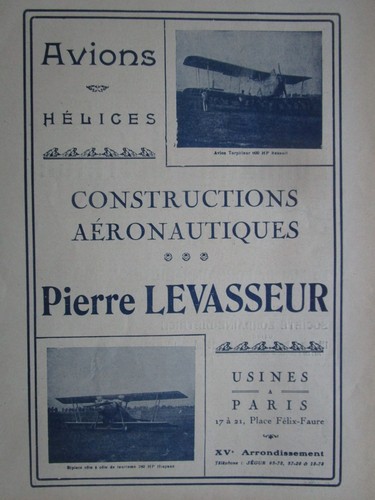 1923 pub levasseur avions - 1923-24,
