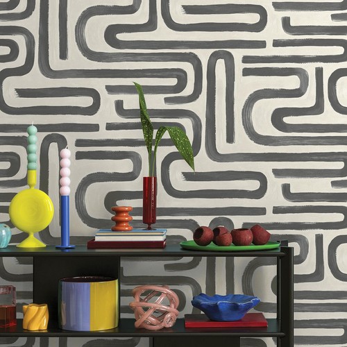 Papier peint géométrique - peint,