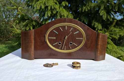 Pendule cheminée bois 2 - pendule,
