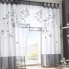 Rideaux Voilages Floral Voile
