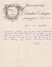 27 EURE boulanger COURTIN COLANGES 1910 boulangerie