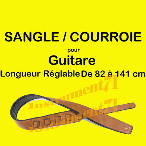 Sangle guitare similicuir - sangle,