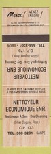 Matchbook Cover - Nettoyeur Economique QC