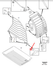 Grille de protection arrière inférieure pour cage à chien VOLVO V90 MK2 31470093