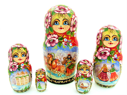 Poupées russes h18 peint - poupées,