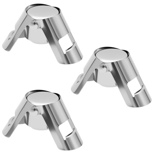 3pcs bouchons champagne inox - bouchons,