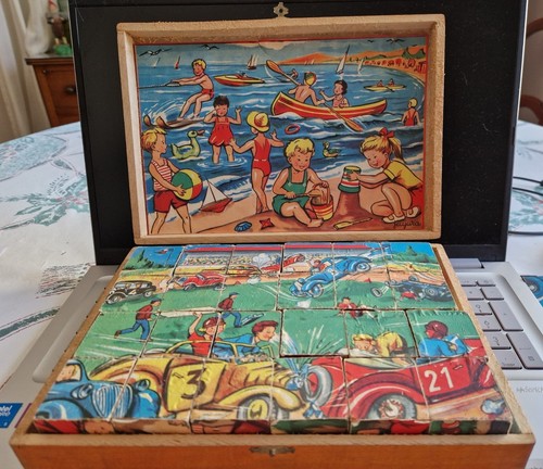 Jeu cubes puzzle - cubes, bois