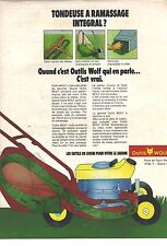1974 WOLF ADVERTISEMENT Garden Tooling Full Pickup Mower