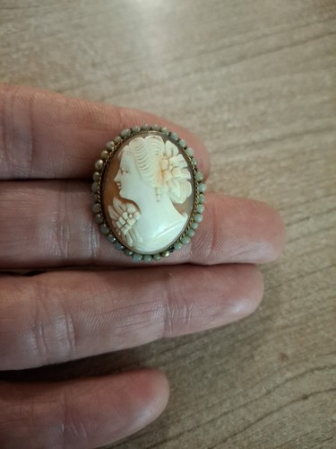 Broche pendentif camée - broche,