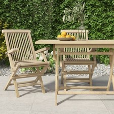 Lot de 8 Chaises de Jardin Pliantes Sièges Terrasse Gris Bois Teck vidaXL