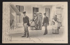 Old postcard 73: IX LES BAINS, DEPARTURE FOR THE SHOWER - 1903 - CIRCULATED