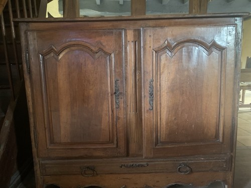 Armoire bois marron portes - armoire,