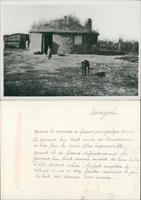 Mongolia, nomads in front of their yurt Vintage silver print silver print