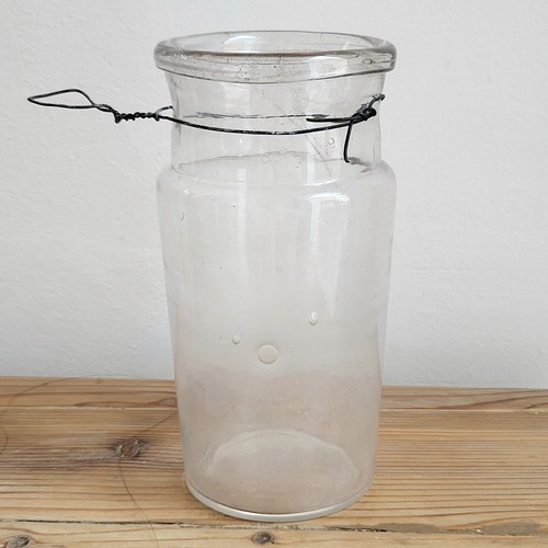 Ancien bocal verre pot - ancien,