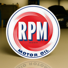 RPM Motor Oil Heavy Metal Sign - Retro Garage Wall Art -  50 cm  (19.7 inches)