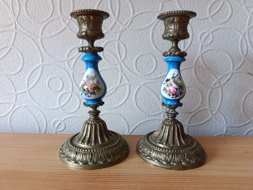 Bougeoirs bronze style - bougeoirs, en