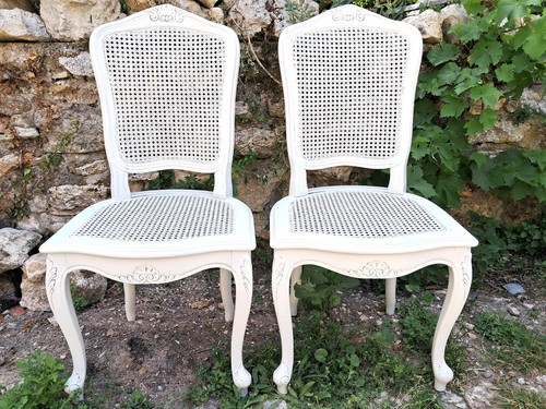 Chaises anciennes cannées - ,