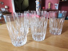 Sevres 6 Crystal Orangeade Glasses