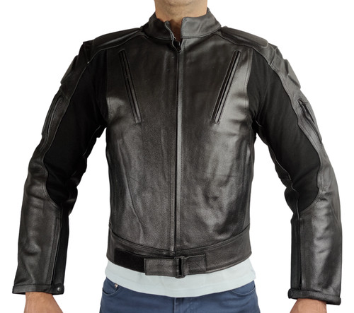Veste moto cuir avec - moto,
