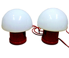 70er Massive Lampes Paire Tue-Mouche Lumières Verre Opale Belgique 70s Vintage