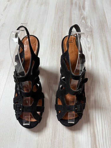 Sandales peau noire chie - peau, "chie