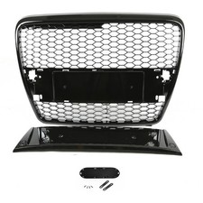 CALANDRE NOIR BRILLANT NID D'ABEILLE POUR AUDI A6 C6 4F DE 04/2004 A 10/2008