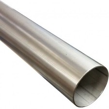 AISI 304 Stainless Steel Pipe Exhaust Muffler Car Motorcycle 1 Meter Round Diam. 60mm