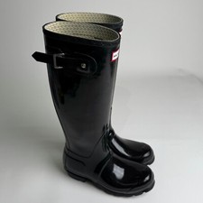 Original Tall Hunter Rainboots UK 3 US 4M, EURO 35/36, Black Gloss W23616 Rare
