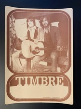 Timbre Concert Poster Blank Late 1970's