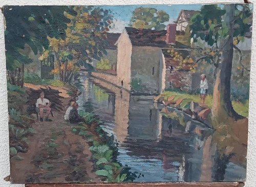 Huile sur toile école