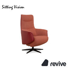 Sofa Relax Vision TW 043 Tissu Cuir Rouge Orange Électrique Fonction Batterie
