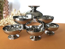 Lot 6 coupes à glace inox