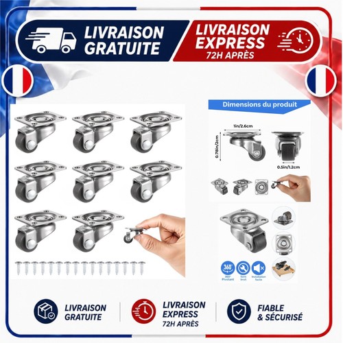 Sibba roulettes pivotantes - roulettes,