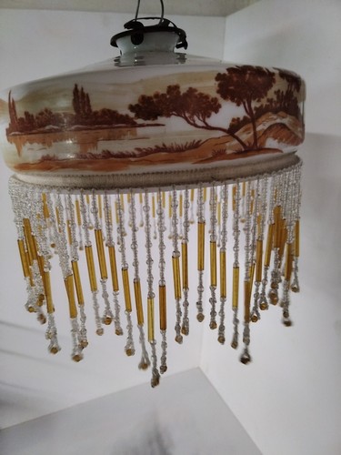 Ancien abat jour opaline style - abat,