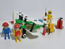 Playmobil 3246 ancien avion biplan Pegasus Safari Ngorongoro pilote