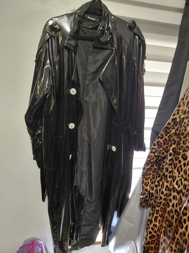 Trench vinyle noir - trench,