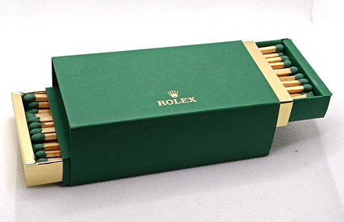 Boite allumettes rolex vert - boite,