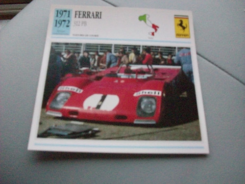 Carte fiche auto ferrari - carte, 312