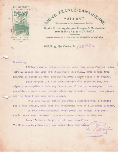 Paris transport allan 1912 - allan,