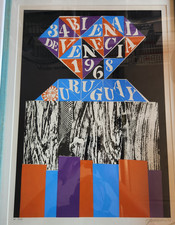 Bienal De Venecia Antonio Frasconi 1968 Edition 57/150 Poster Print Signed