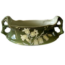 Grande jardinière ancienne signée K & G Lunéville France faïence Art Nouveau