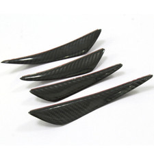 4pcs Universal Real Dry Carbon Fiber Front Bumper Fins Spoiler Canards